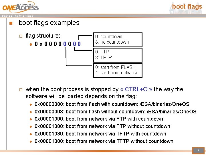 boot flags U n i t e d N e t w o r