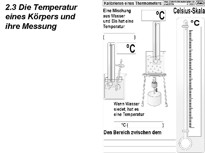 2. 3 Die Temperatur eines Körpers und ihre Messung 