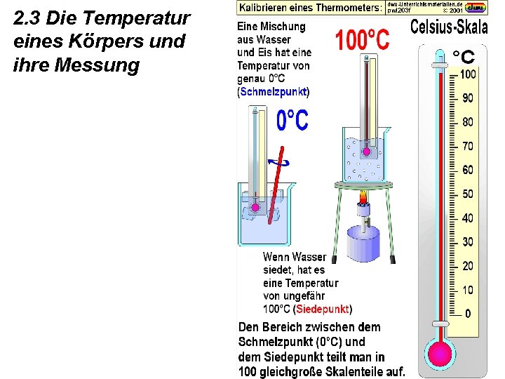 2. 3 Die Temperatur eines Körpers und ihre Messung 