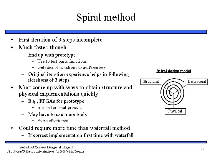 Spiral method • First iteration of 3 steps incomplete • Much faster, though –