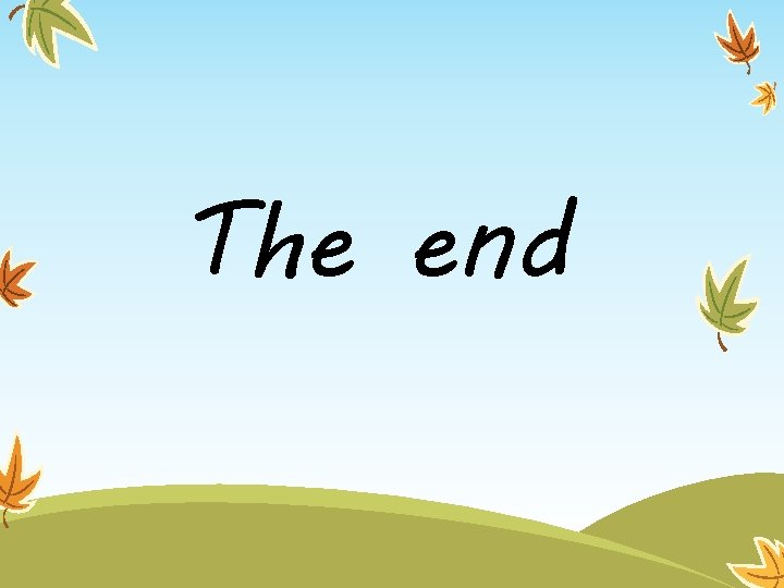 The end 