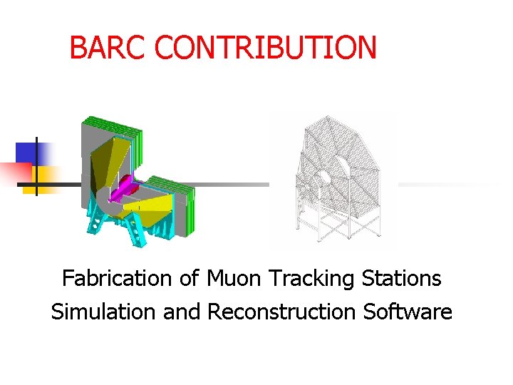 BARC CONTRIBUTION Fabrication of Muon Tracking Stations Simulation and Reconstruction Software 