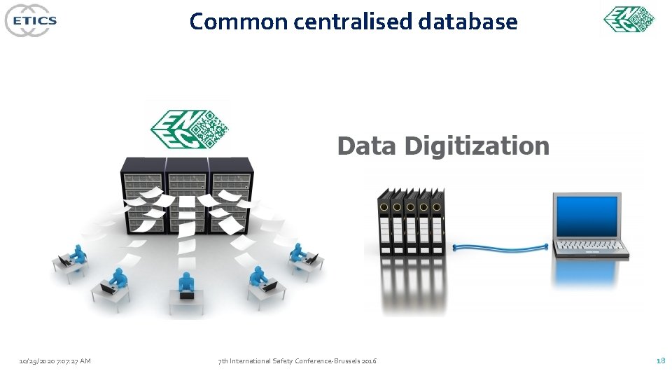 Common centralised database 10/29/2020 7: 07: 27 AM 7 th International Safety Conference-Brussels 2016