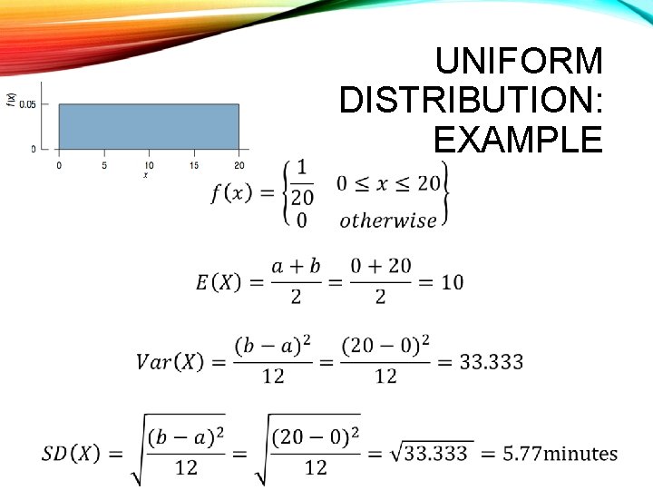  • UNIFORM DISTRIBUTION: EXAMPLE 