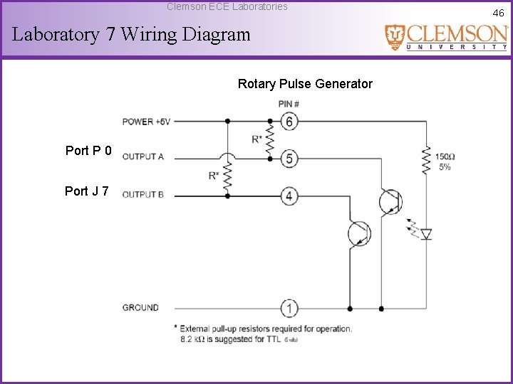 Clemson ECE Laboratories Laboratory 7 Wiring Diagram Rotary Pulse Generator Port P 0 Port