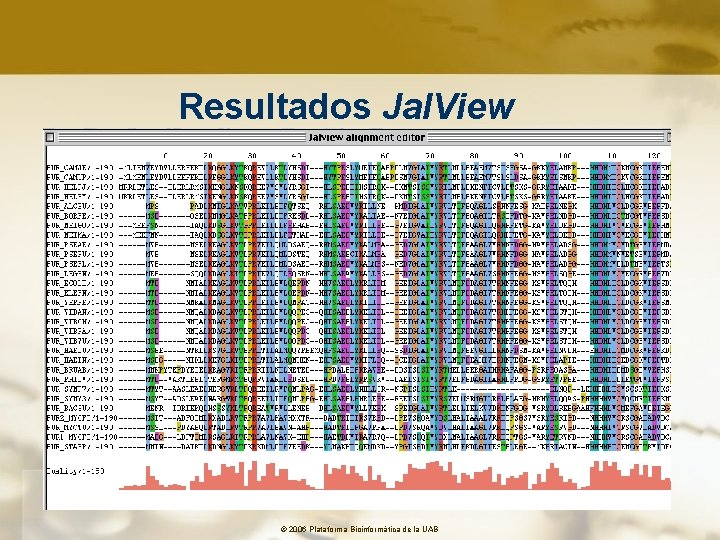 Resultados Jal. View © 2006 Plataforma Bioinformàtica de la UAB 