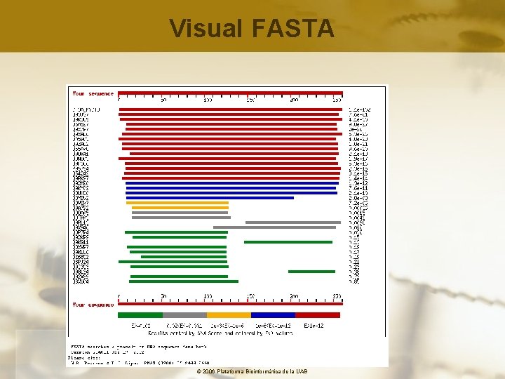 Visual FASTA © 2006 Plataforma Bioinformàtica de la UAB 