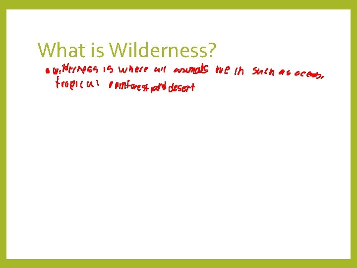 What is Wilderness? 