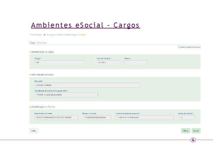 Ambientes e. Social - Cargos 