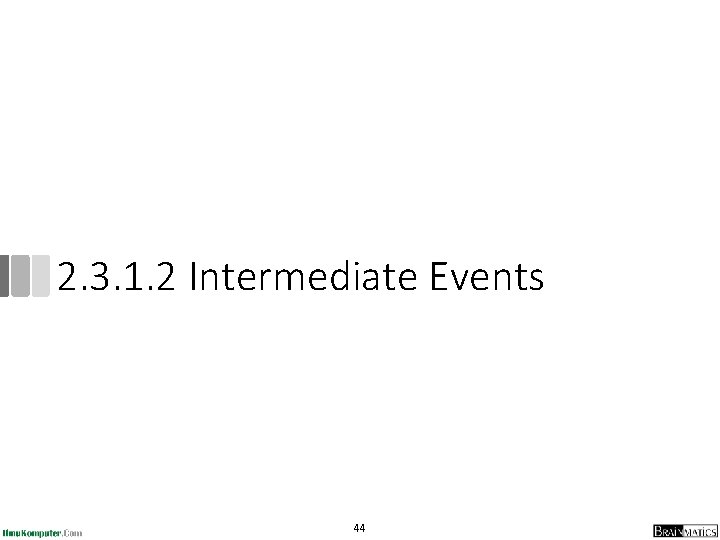 2. 3. 1. 2 Intermediate Events 44 