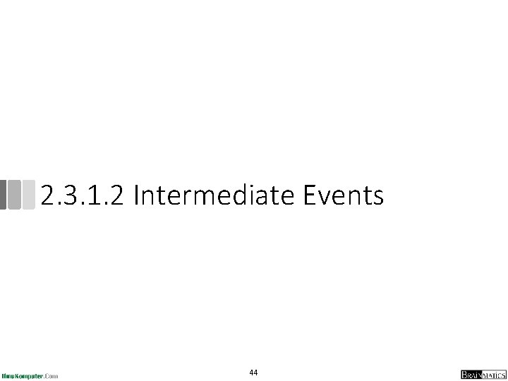 2. 3. 1. 2 Intermediate Events 44 2. 3. 1. 2 Intermediate Events 44