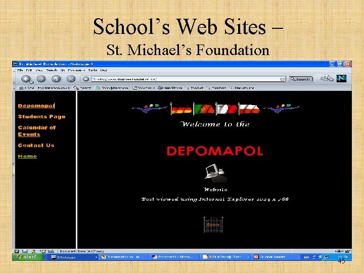 School’s Web Sites – St. Michael’s Foundation 45 