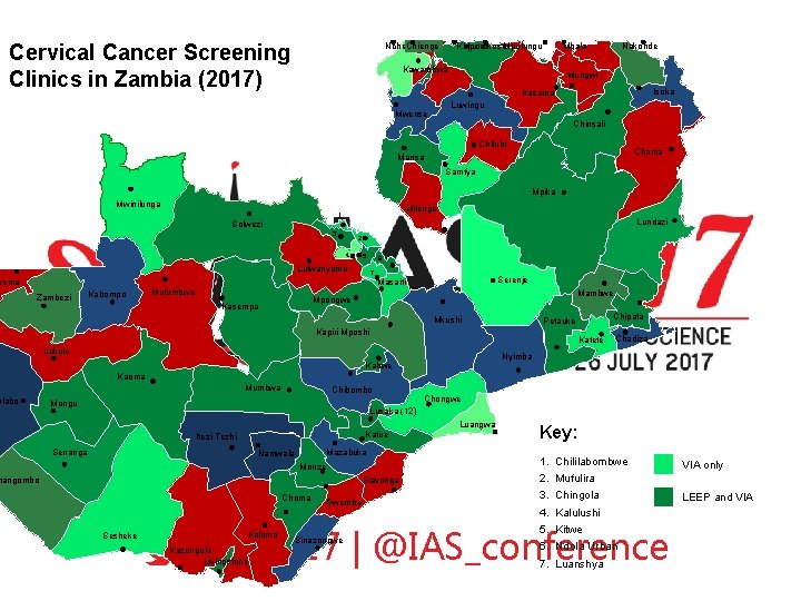 Cervical Cancer Screening Clinics in Zambia (2017) Nchelenge Chienge Kaputa Mporokoso. Mpulungu Mbala Kawambwa