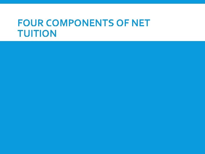FOUR COMPONENTS OF NET TUITION 
