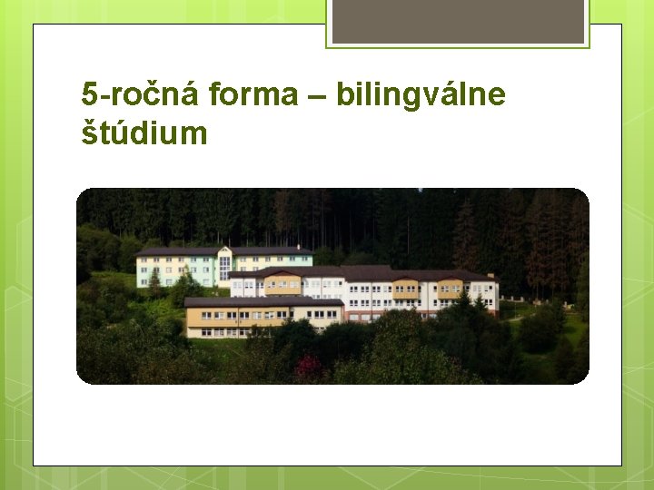 5 -ročná forma – bilingválne štúdium 