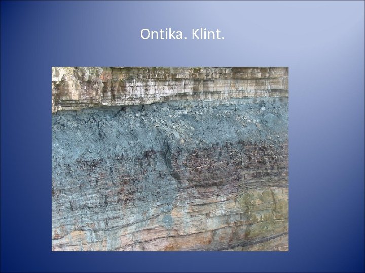 Ontika. Klint. 