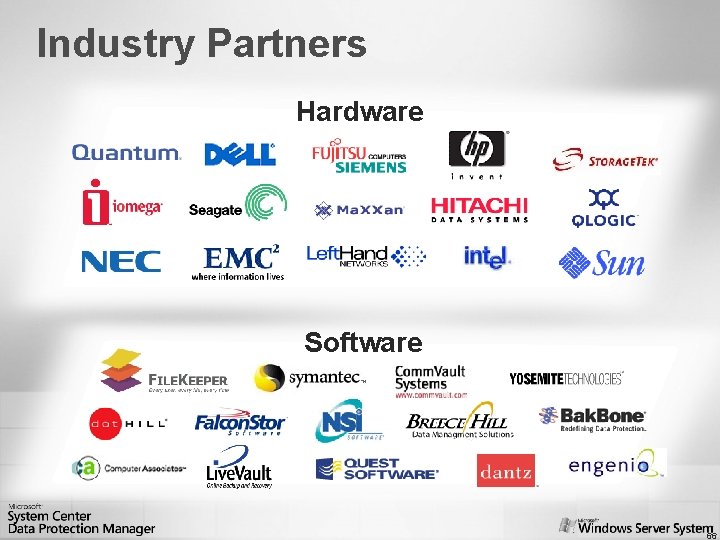Industry Partners Hardware Software 66 