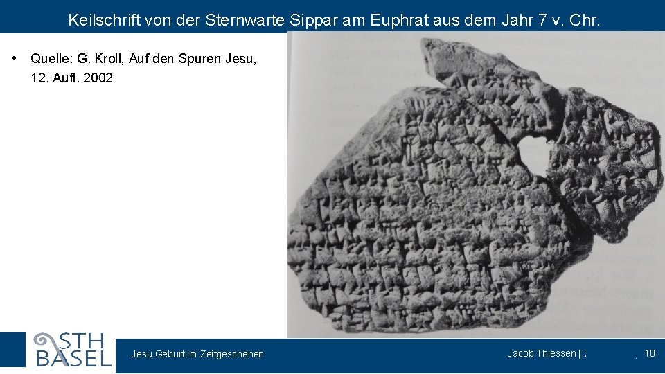 Keilschrift von der Sternwarte Sippar am Euphrat aus dem Jahr 7 v. Chr. •