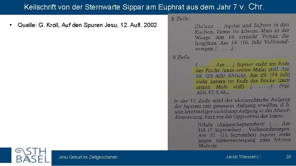 Keilschrift von der Sternwarte Sippar am Euphrat aus dem Jahr 7 v. Chr. •