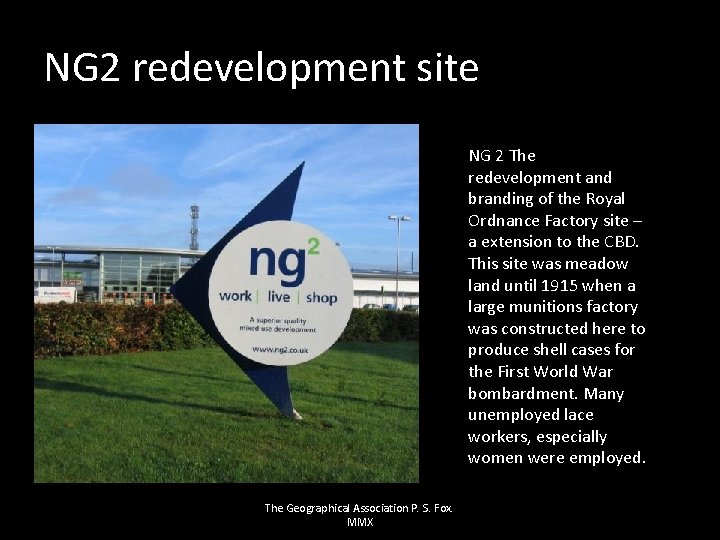 NG 2 redevelopment site NG 2 The redevelopment and branding of the Royal Ordnance