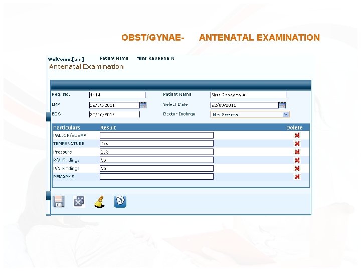  OBST/GYNAE- ANTENATAL EXAMINATION 