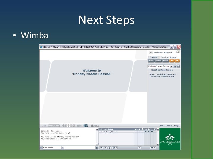 Next Steps • Wimba A D D I E 