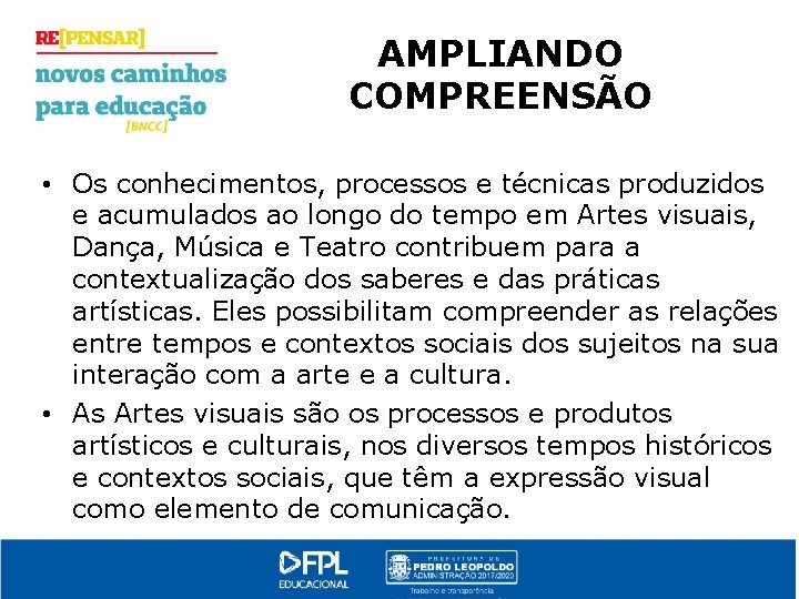 AMPLIANDO COMPREENSÃO • Os conhecimentos, processos e técnicas produzidos e acumulados ao longo do