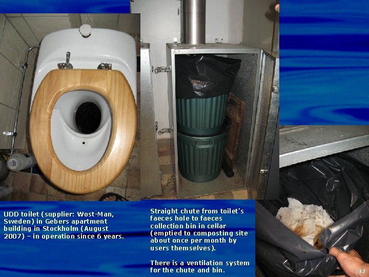 UDD toilet (supplier: Wost-Man, Sweden) in Gebers apartment building in Stockholm (August 2007) –