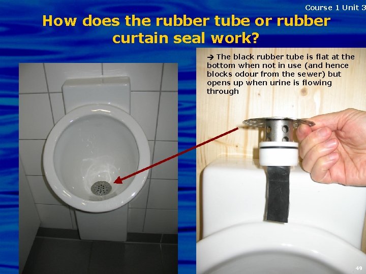 Course 1 Unit 3 How does the rubber tube or rubber curtain seal work?