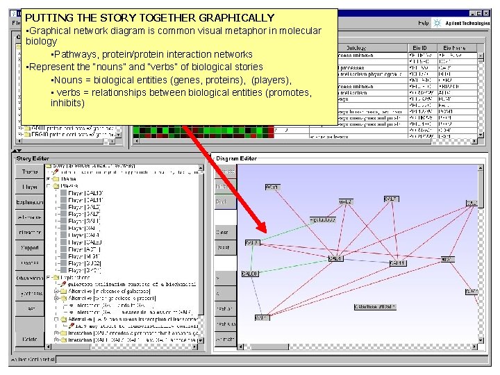 PUTTING THE STORY TOGETHER GRAPHICALLY • Graphical network diagram is common visual metaphor in