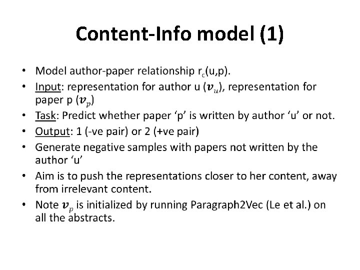 Content-Info model (1) • 