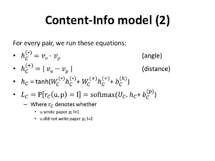 Content-Info model (2) • 