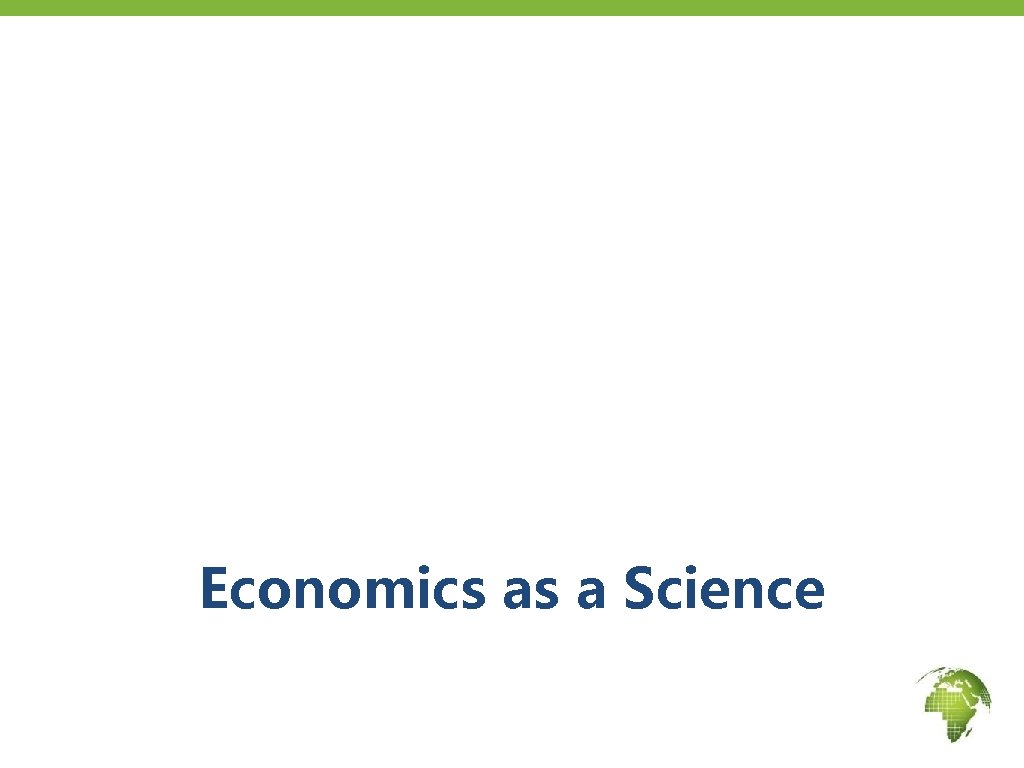 Economics as a Science 