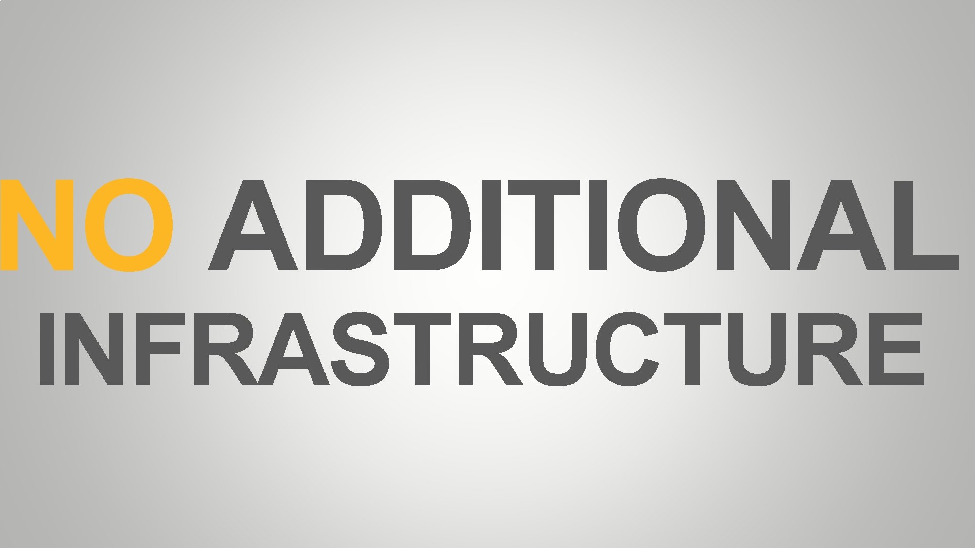 NO ADDITIONAL INFRASTRUCTURE 