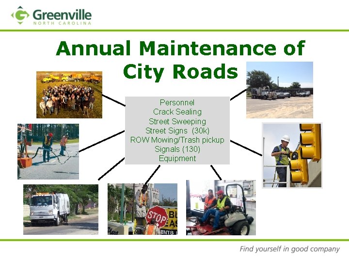 Annual Maintenance of City Roads Personnel Crack Sealing Street Sweeping Street Signs (30 k)