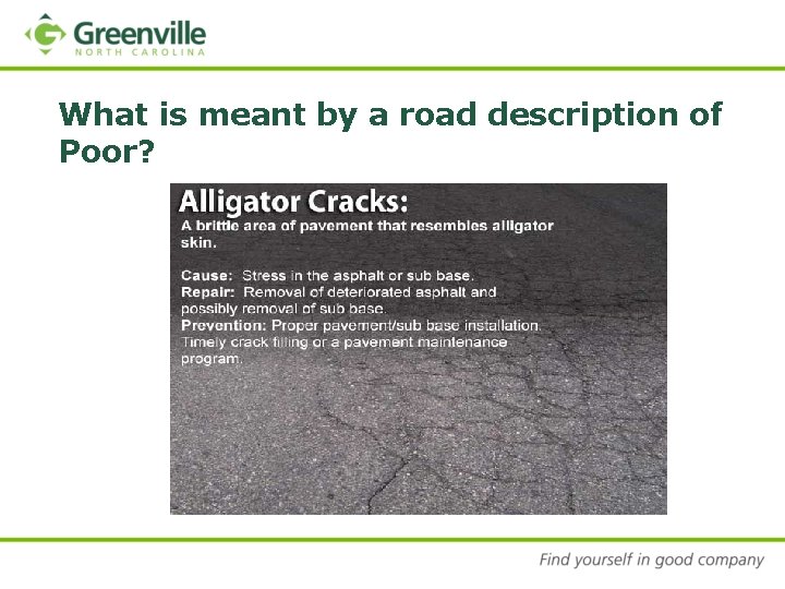 What is meant by a road description of Poor? 