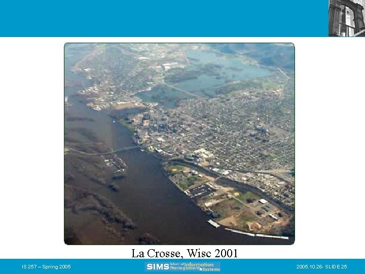 La Crosse, Wisc 2001 IS 257 – Spring 2005. 10. 26 - SLIDE 25