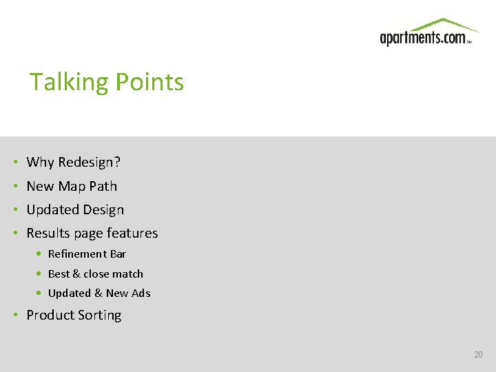 Talking Points • Why Redesign? • New Map Path • Updated Design • Results