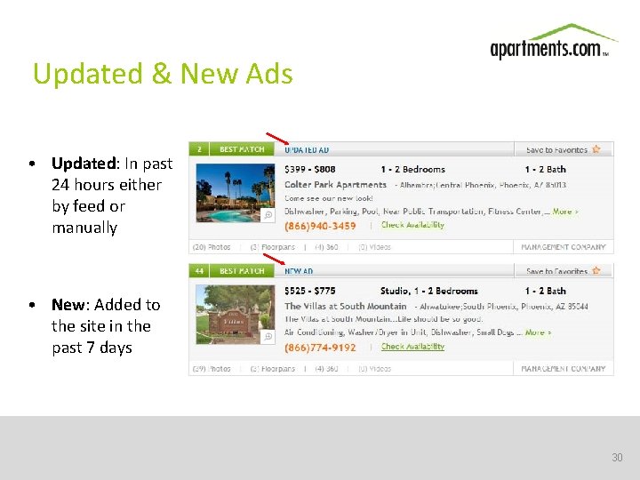 Updated & New Ads • Updated: In past 24 hours either by feed or