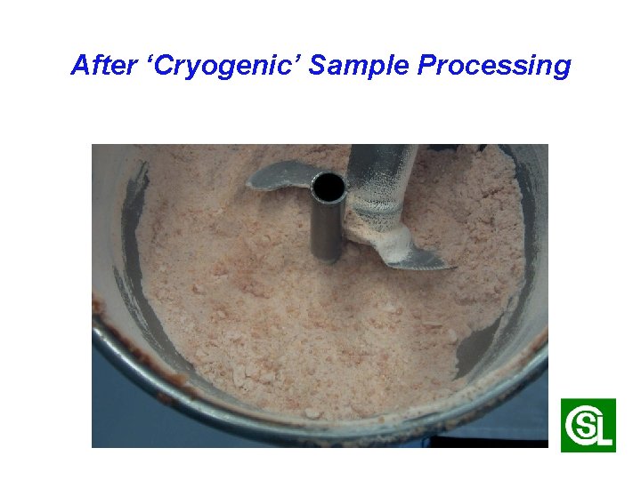 After ‘Cryogenic’ Sample Processing 