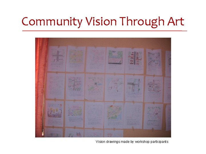 Community Vision Through Art Vision drawings made by workshop participants 
