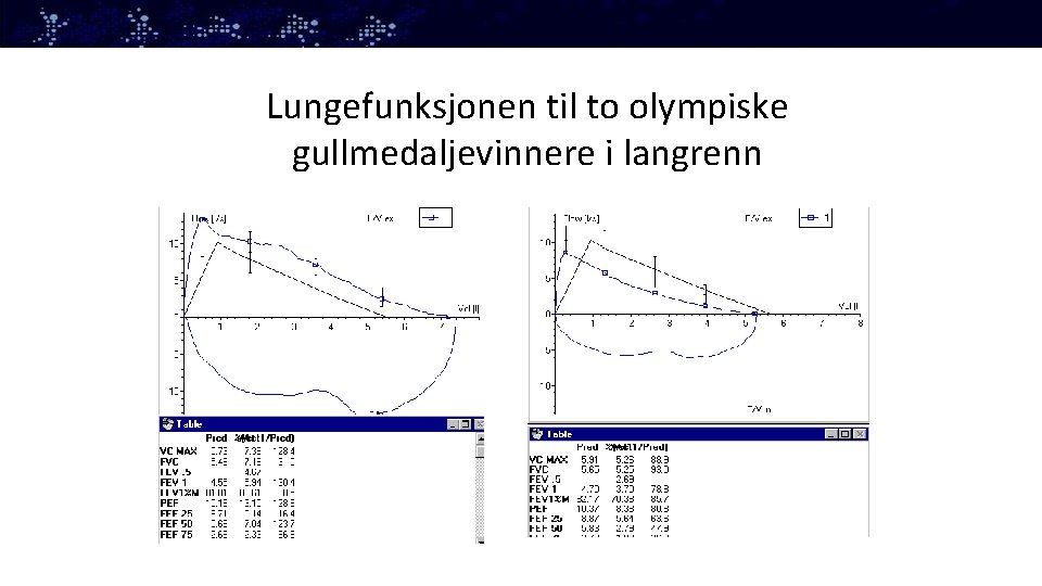 Lungefunksjonen til to olympiske gullmedaljevinnere i langrenn 