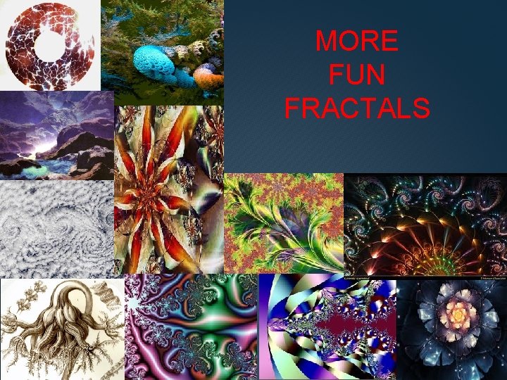 MORE FUN FRACTALS MORE FUN FRACTALS