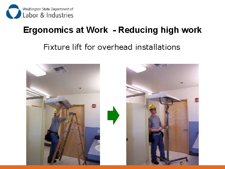 Ergonomics at Work - Reducing high work Fixture lift for overhead installations 