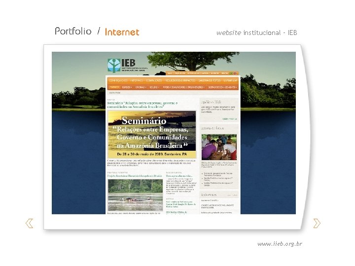 website institucional – IEB www. iieb. org. br 