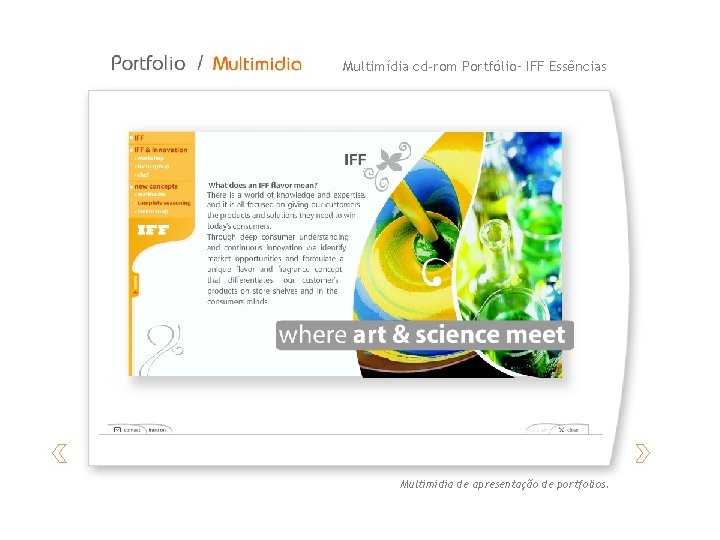 Multimídia cd-rom Portfólio– autoral IFF – Natividade Essências Multimidia de apresentação de portfolios. 