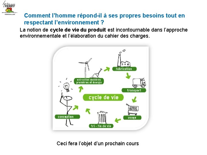 Comment l’homme répond-il à ses propres besoins tout en respectant l’environnement ? La notion Comment l’homme répond-il à ses propres besoins tout en respectant l’environnement ? La notion