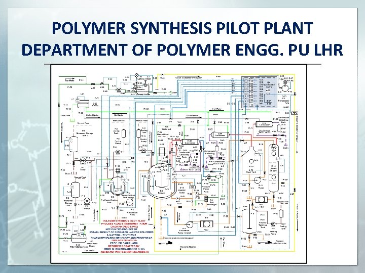 POLYMER SYNTHESIS PILOT PLANT DEPARTMENT OF POLYMER ENGG. PU LHR 