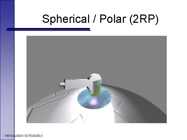 Spherical / Polar (2 RP) Introduction to Robotics Spherical / Polar (2 RP) Introduction to Robotics