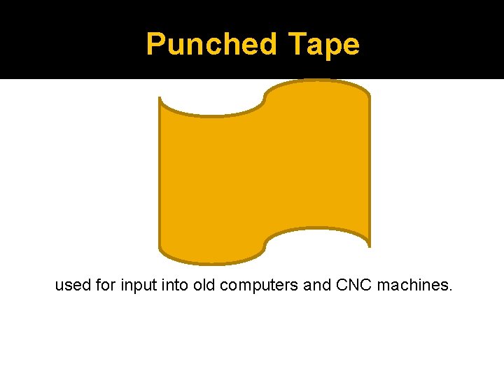 Punched Tape used for input into old computers and CNC machines. 